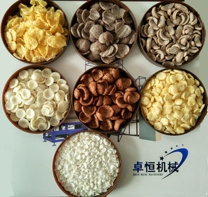 200-250kg/h 용량 아침식사용 간식 식품 제조 기계 곡물 옥수수 덩어리 음식에 튀김