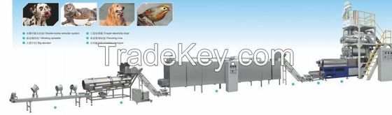3000kg 스테인리스 스틸 애완 동물 식품 extruder 제조 공장 처리 라인
