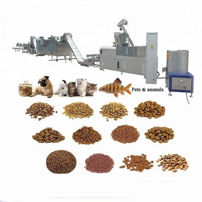 23*3*3m 자동 반려동물 음식 extruder 기계 찌개와 생선 먹이 출력 150-5000kg/h