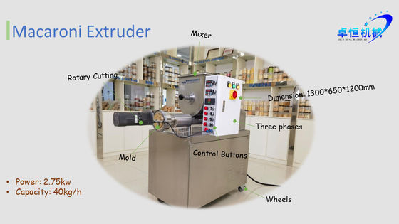 시멘스 모터와 40kg/h 용량으로 CE 승인 자동 마카로니 제조 기계